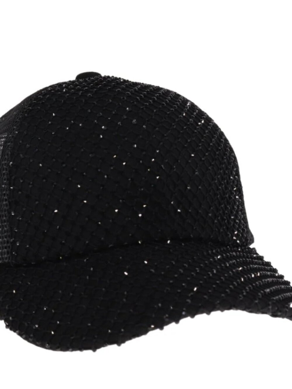 Rhinestone Adorned C.C Ball Cap - Black